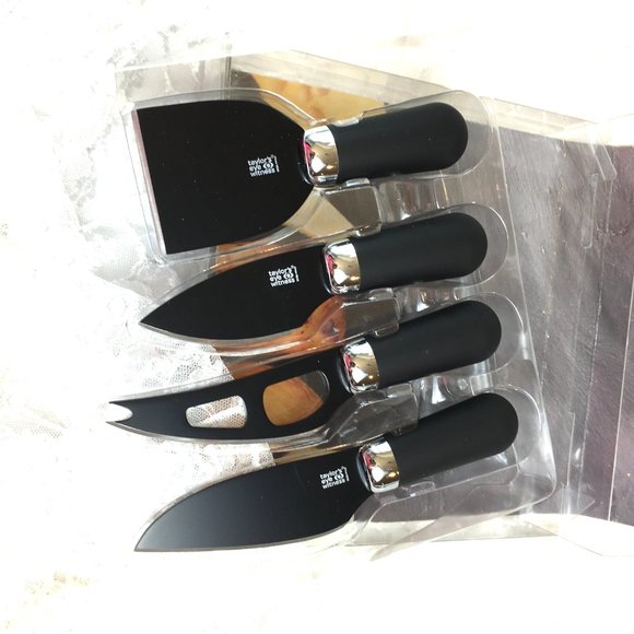 Taylor's Eye Witness Brooklyn 4pc Cheese Knife set NWT NOS - Picture 3 of 12